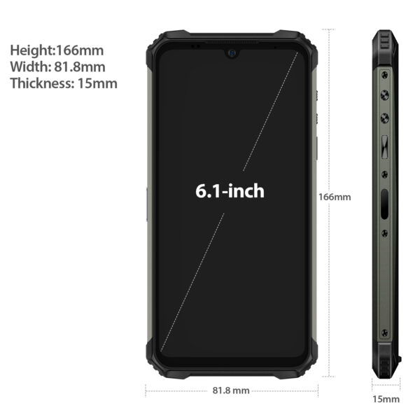 PDA rugged A8 Pro 8GB+128GB / 6.1 negro - imagen 2