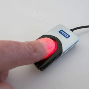 Lector de Huellas Dactilares HID Uareu 4500 | USB 2.0, LED Azul, Tecnología Óptica y Cifrado Biométrico