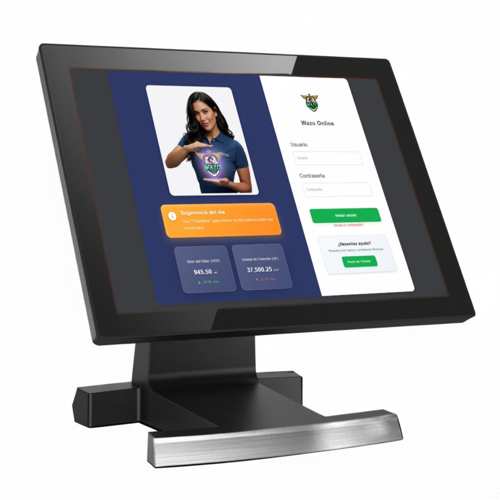 Terminal POS Industrial Barpos S200 | 15" Táctil Fanless con 4 Puertos COM - imagen 1